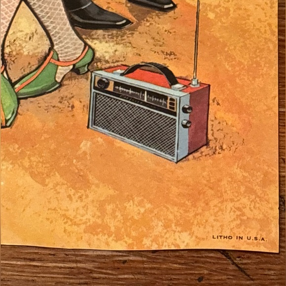 Lee Mcm Vtg 1960 Teen Go Go litho Print Mod Retro Big Eye PRINT NO STAMP Set 2 - Picture 7 of 10